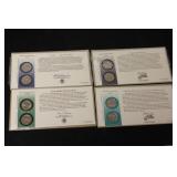 Lot Of 4 Sets 'Admitted To The Union' - Quarters