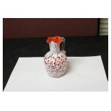 An Art Glass Ruffled Edge Pitcher