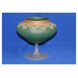 A Beaded Green and Gold Large Cup