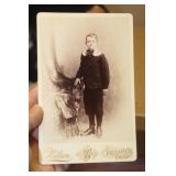 Vintage Black and White Photograph of a Boy