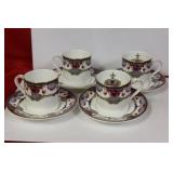 A Set of 4 Royal Doulton Cup and Saucers