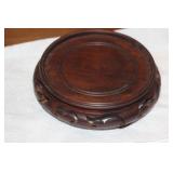 Carved Wooden Vase Stand