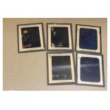 Lot of 5 Art Melody Glass Slides