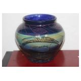 Signed Ceramic Fish Pot