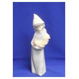 Lladro Girl with Rooster