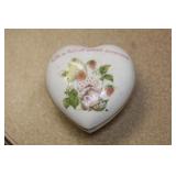 Heart Shaped Porcelain Trinket Box