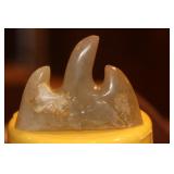 Chinese White Jade with Russet Carved Bat