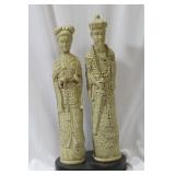 A Chinese Resin Figurine of an Emperor and Empress