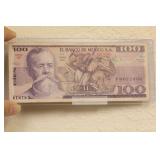 1981 Mexico 100 Pesos Bank Note