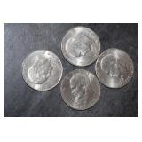 Lot of 4 Clad Ike Dollars