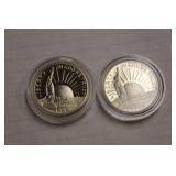 Lot of 2 50 cents 1986 Liberty Coins