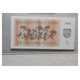 Lithuanian 1 Talonas Bank Note
