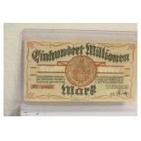 1923 German One Hundred Million Mark