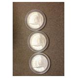 Lot of 3 1986 Liberty Half Dollars
