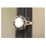 Sterling and Opal Ring