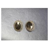 Pair of Sterling and Onyx Earrings