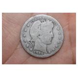 1914 Barber Silver Quarter