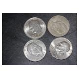 Lot of 4 Clad Ike Dollars
