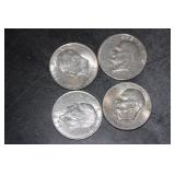 Lot of 4 Clad Ike Dollars
