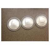 Lot of 3 1986 Liberty Half Dollars