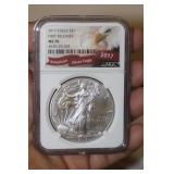 NGC Graded 2017 Silver Eagle Coin