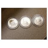 Lot of 3 1986 Liberty Half Dollars