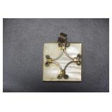 Mother of Pearl and Sterling Square Pendant