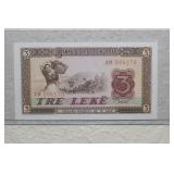 1976 Albanian 3 Leke Bank Note