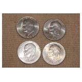 Lot of 4 Different Dates IKE Dollars