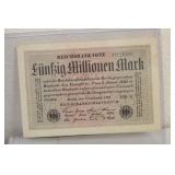 1923 German 50 Million Mark Bank Note