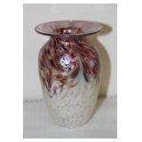 Signed Iridescent Art Glass Vase