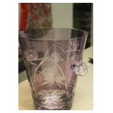 Amethyst Cut Glass Ice Bucket
