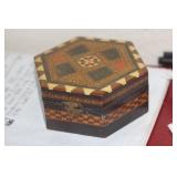 Inlaid Septagon Wooden Box