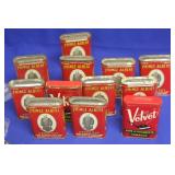 Lot of 12 Prince Albert/Velvet Tin Cigarette Cases