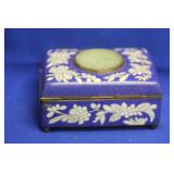 Antique Chinese Cloisonne and Jade Box