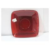 A Ruby Red Square Saucer