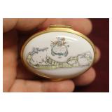 An Enamel Staffordshire Trinket Box