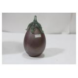 A Signed Gozo Glass Eggplant
