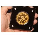 Rare Gold Kennedy 100 Francs Coin