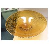 Signed Michael Weems Etched Compote