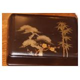 Japanese Lacquer Style Inlaid Box