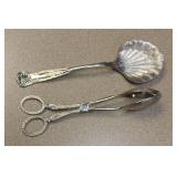 Silverplate Serving Spoon and Grapper