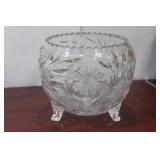 A Cut Glass Footed Bowl