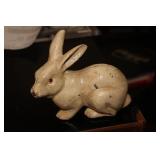 Vintage Cast Iron Rabbit Bank