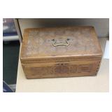 Vintage Carved Wooden Box
