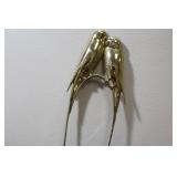A Brass Parakeet Wall Hanger