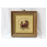 A Chinese/Oriental Framed Wooden Horse