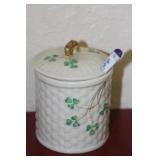 Belleek Container with Spoon