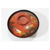 A Japanese Lacquer Style Bowl with Lid
