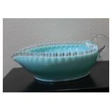 A Vintage Teal Glass Bowl